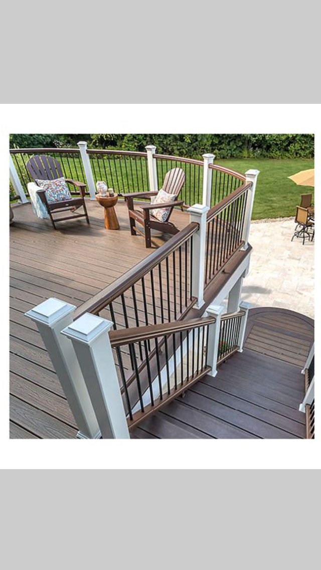 Deck stair railings